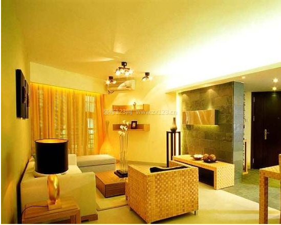 橙色客厅装修效果图