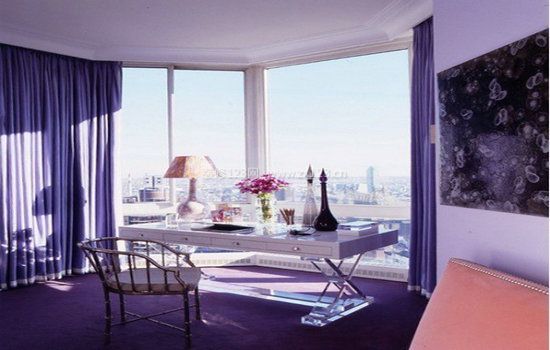 紫色书房装修效果图