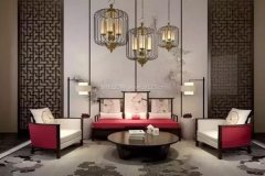 独栋别墅的客厅装饰得非常漂亮。