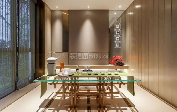 300平米新中式别墅茶室装修效果图