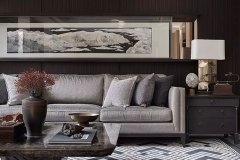 新中式与高档水曲柳的深度搭配，共同展现别墅