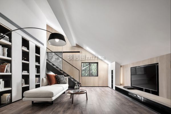 现代极简风格书房装修效果图