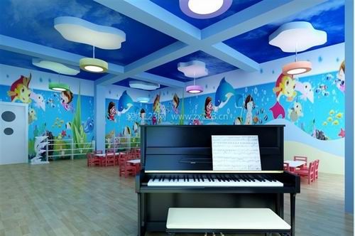 蓝色幼儿园装修效果图