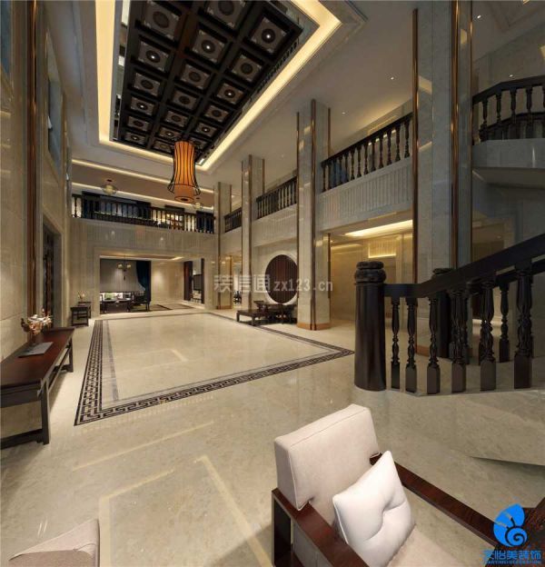 重庆东海岸300中式风格别墅装修