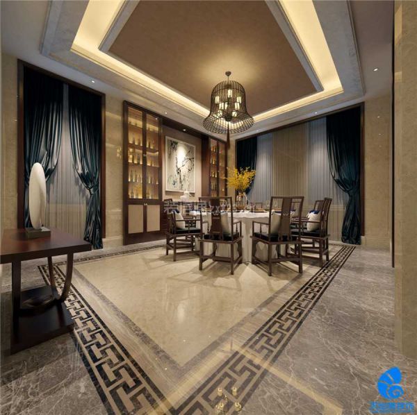 重庆东海岸300中式风格别墅装修