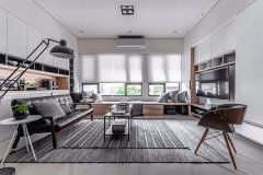 [重庆别墅装修设计]灰色优雅的颜色诠释了现代的